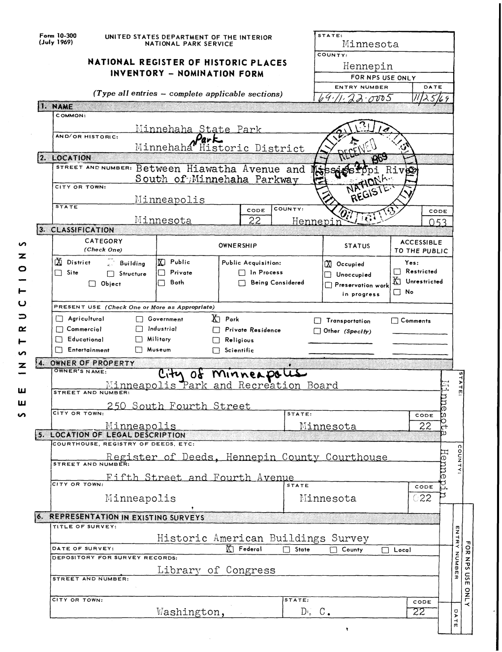 National Register of Historic Places Continuation Sheet