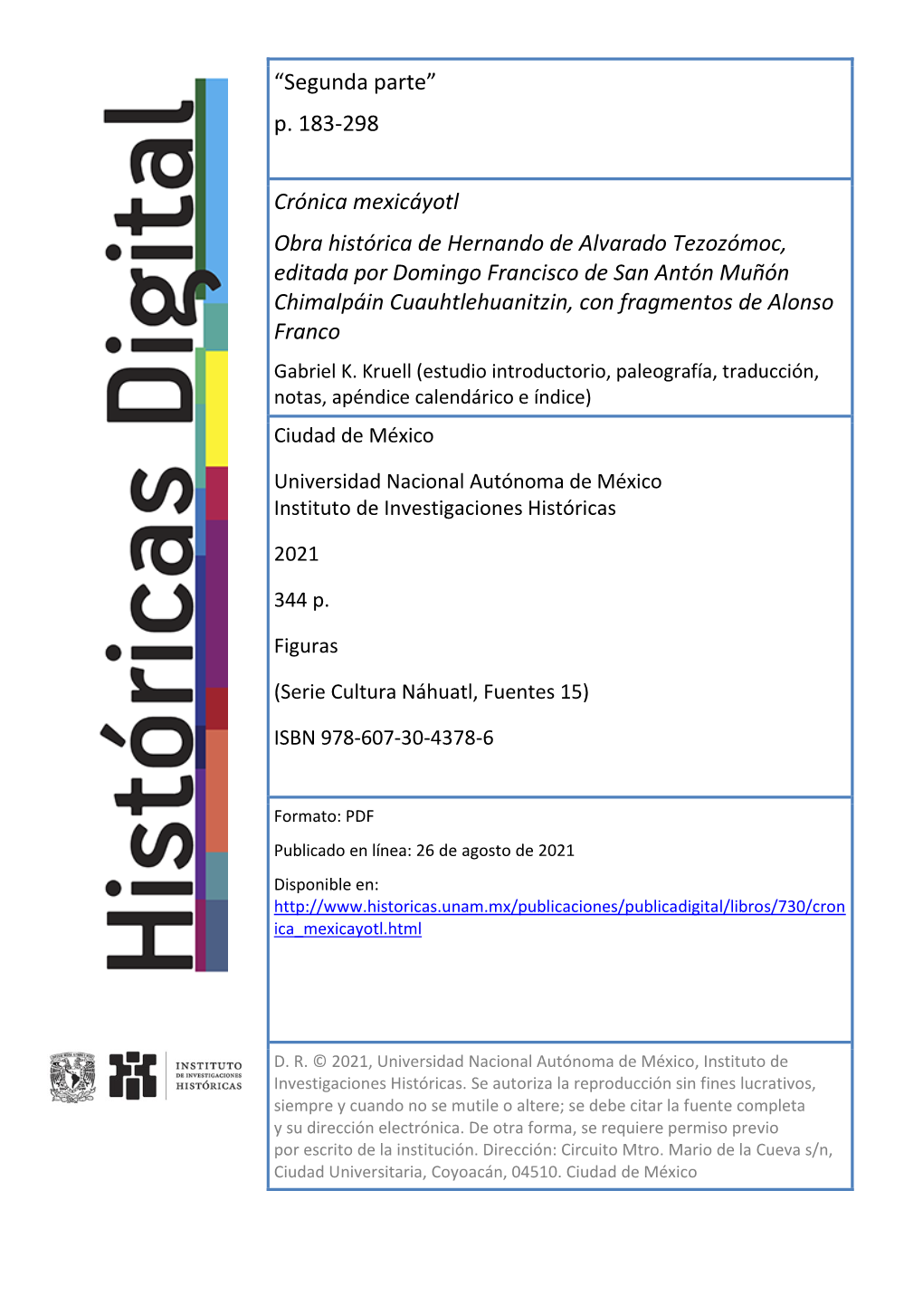 PDF Publicado En Línea: 26 De Agosto De 2021 Disponible En: Ica Mexicayotl.Html