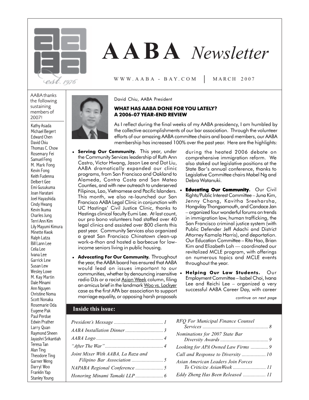 AABA Newsletter