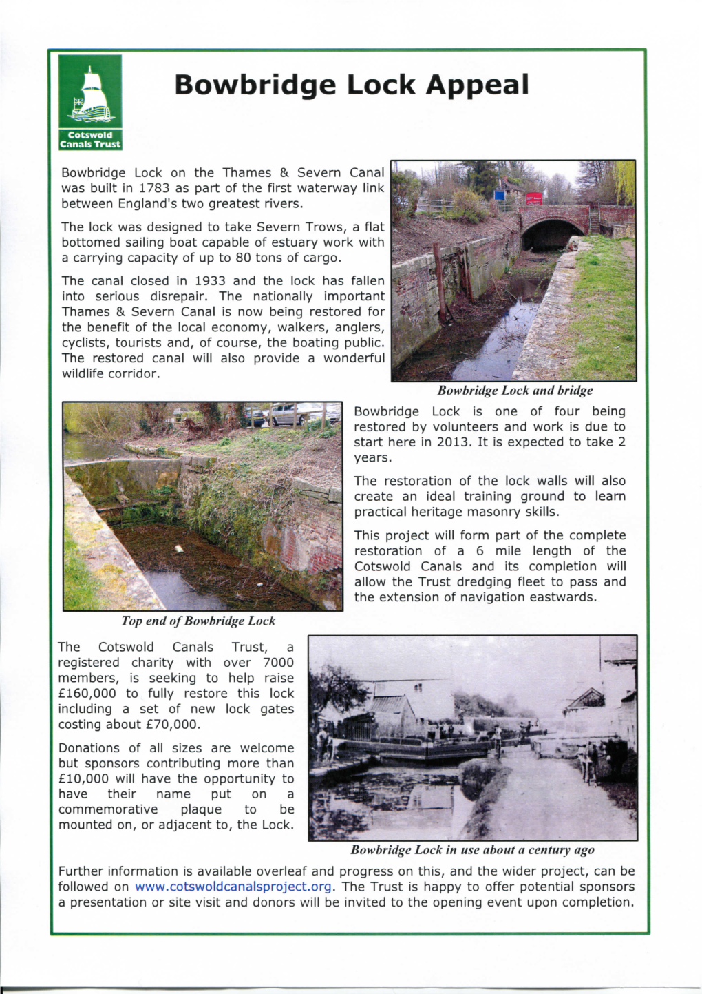 Bowbridge Lock Appeal