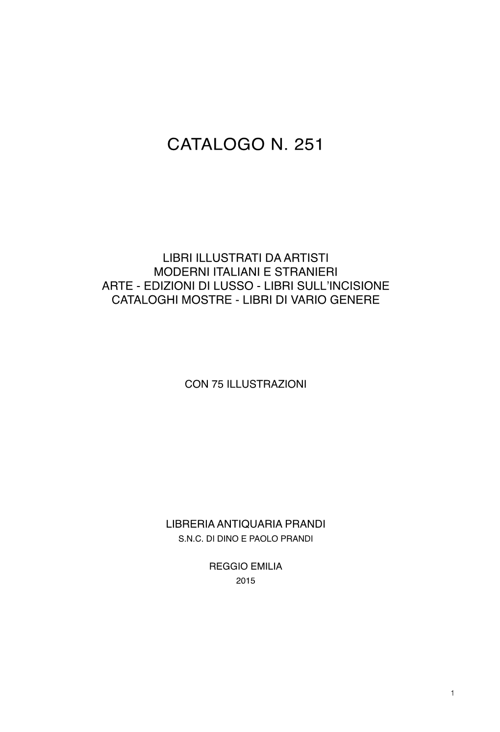 Catalogo N. 251