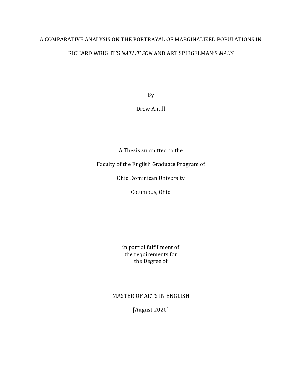 A Comparative Analysis on the Portrayal of Marginalized Populations In