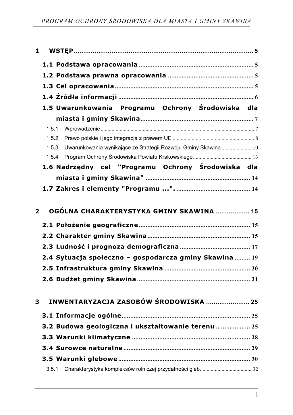 Program Ochrony Środowiska Dla Miasta I Gminy Skawina