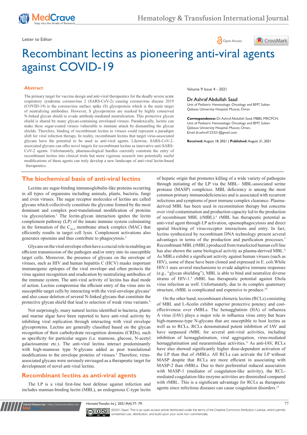 Recombinant Lectins As Pioneering Anti-Viral Agents Against COVID-19