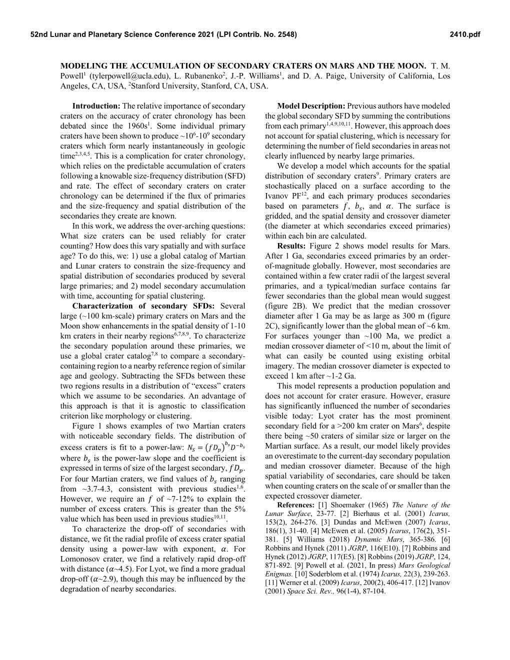 Modeling the Accumulation of Secondary Craters on Mars and the Moon