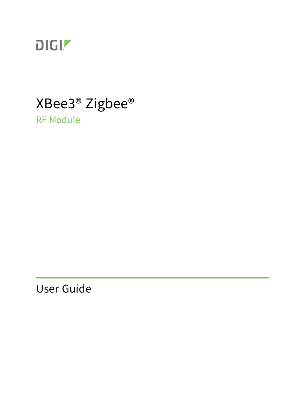 Xbee3® Zigbee® RF Module User Guide 2 Contents