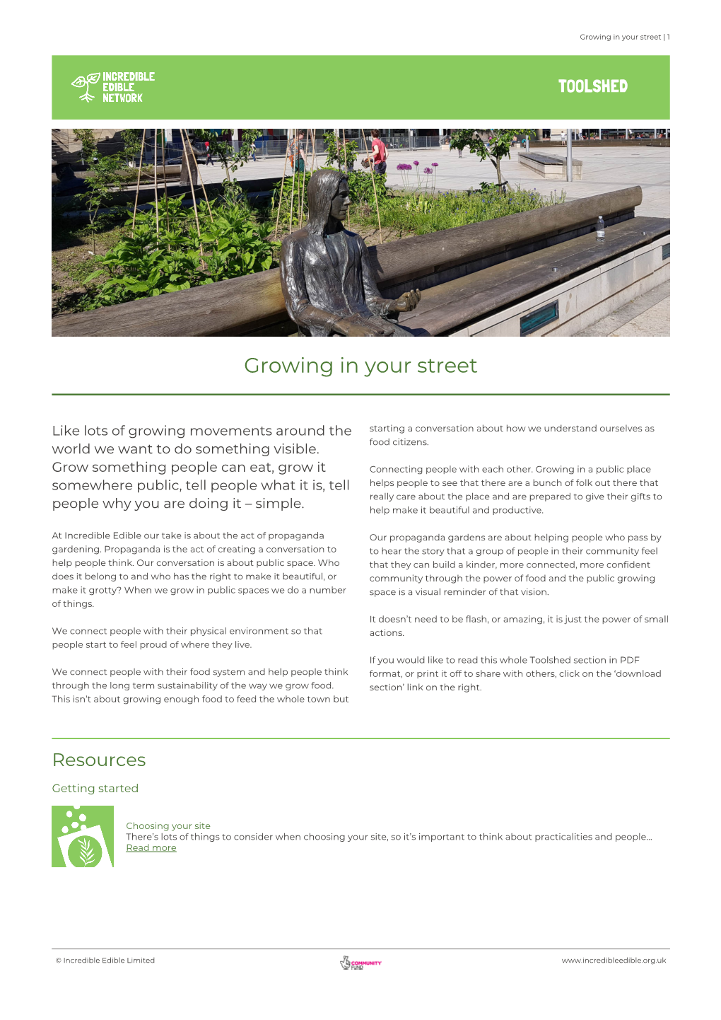 Growing in Your Street | 1