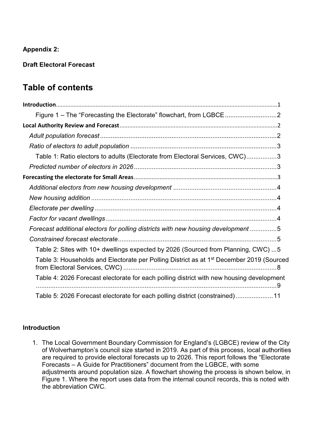 Table of Contents