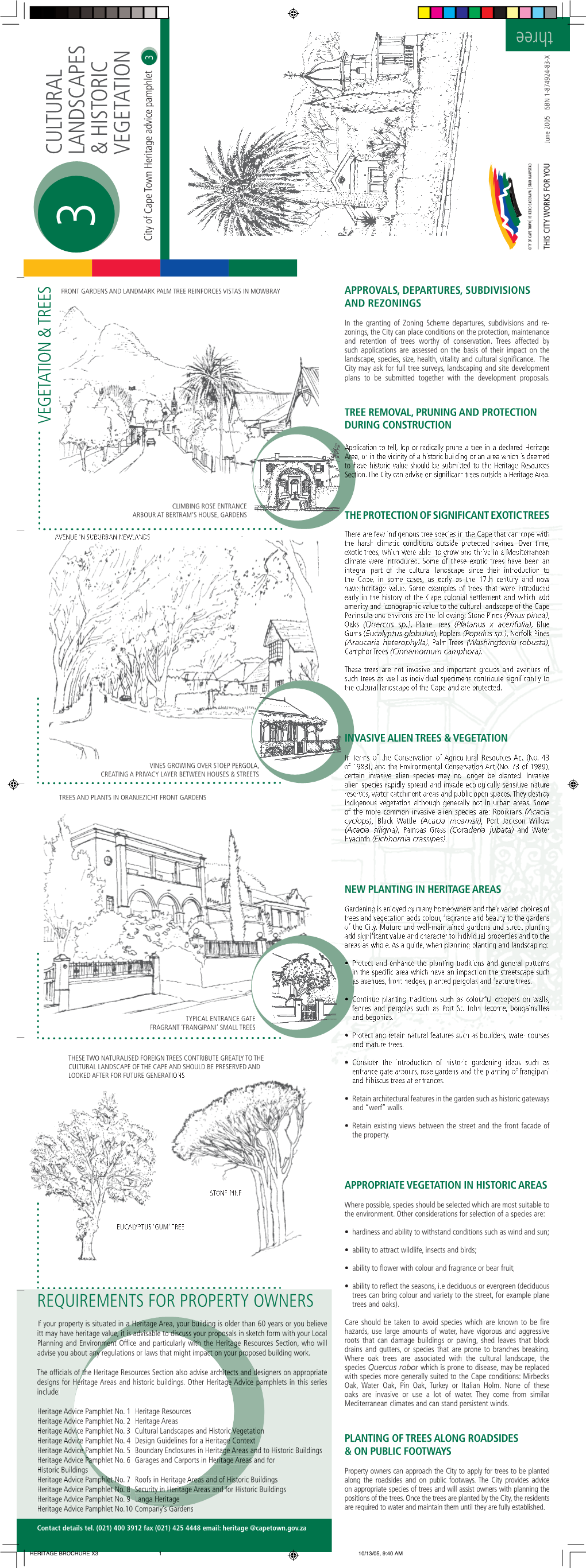 Heritage Brochure: Cultural Landscapes & Historic Vegetation