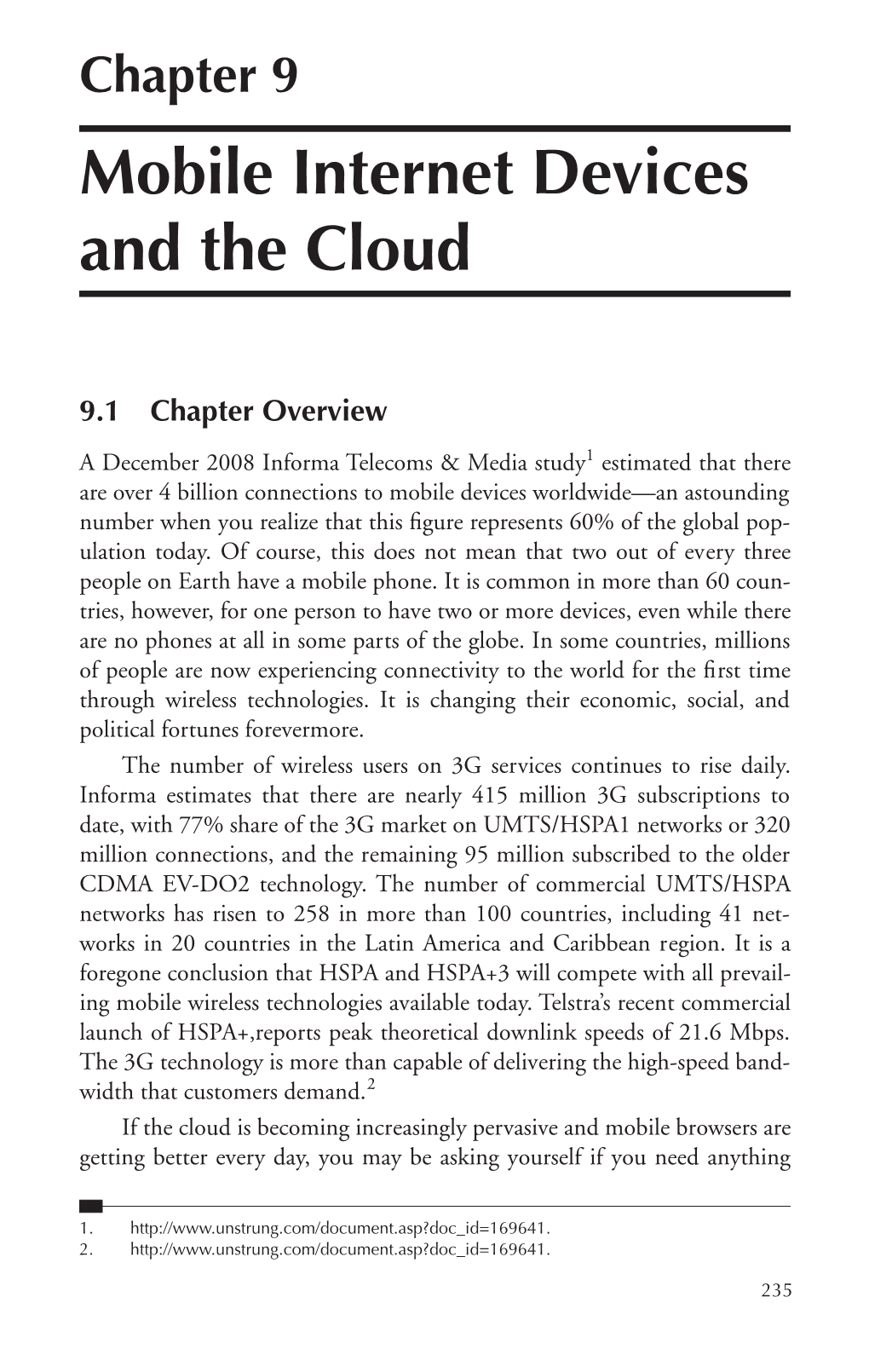 Chapter 9 Mobile Internet Devices and the Cloud