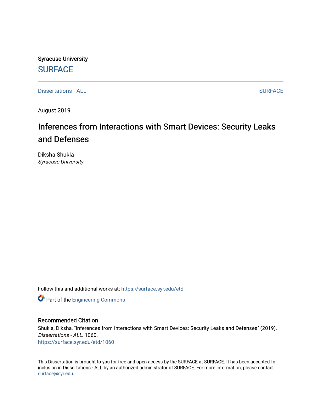 Inferences from Interactions with Smart Devices: Security Leaks and Defenses