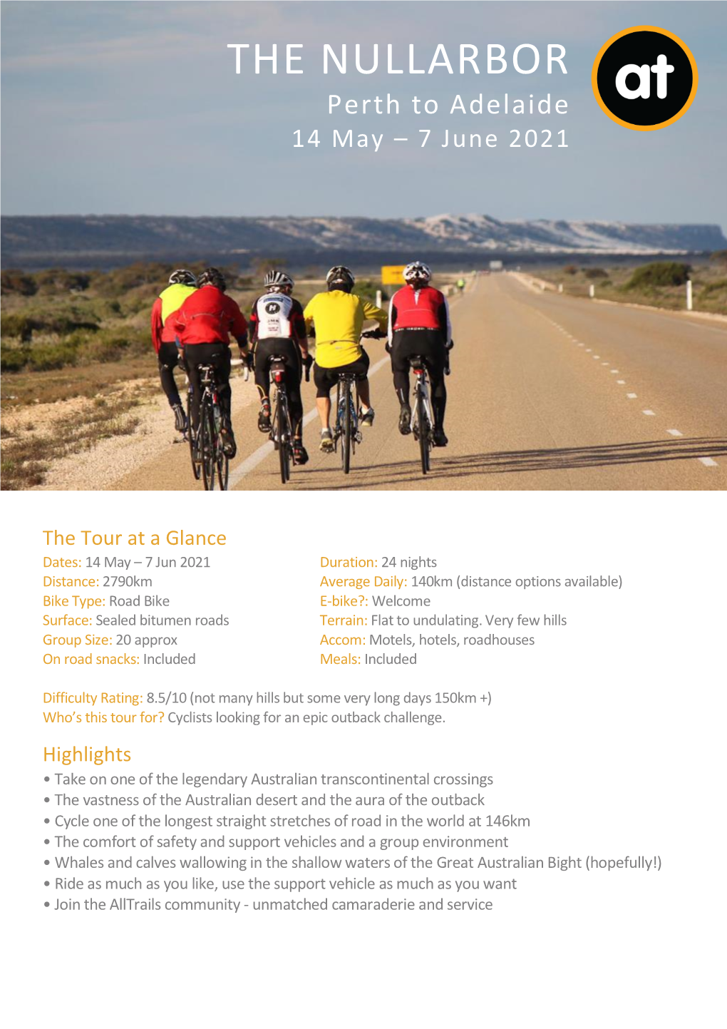THE NULLARBOR Perth to Adelaide 14 May – 7 June 2021