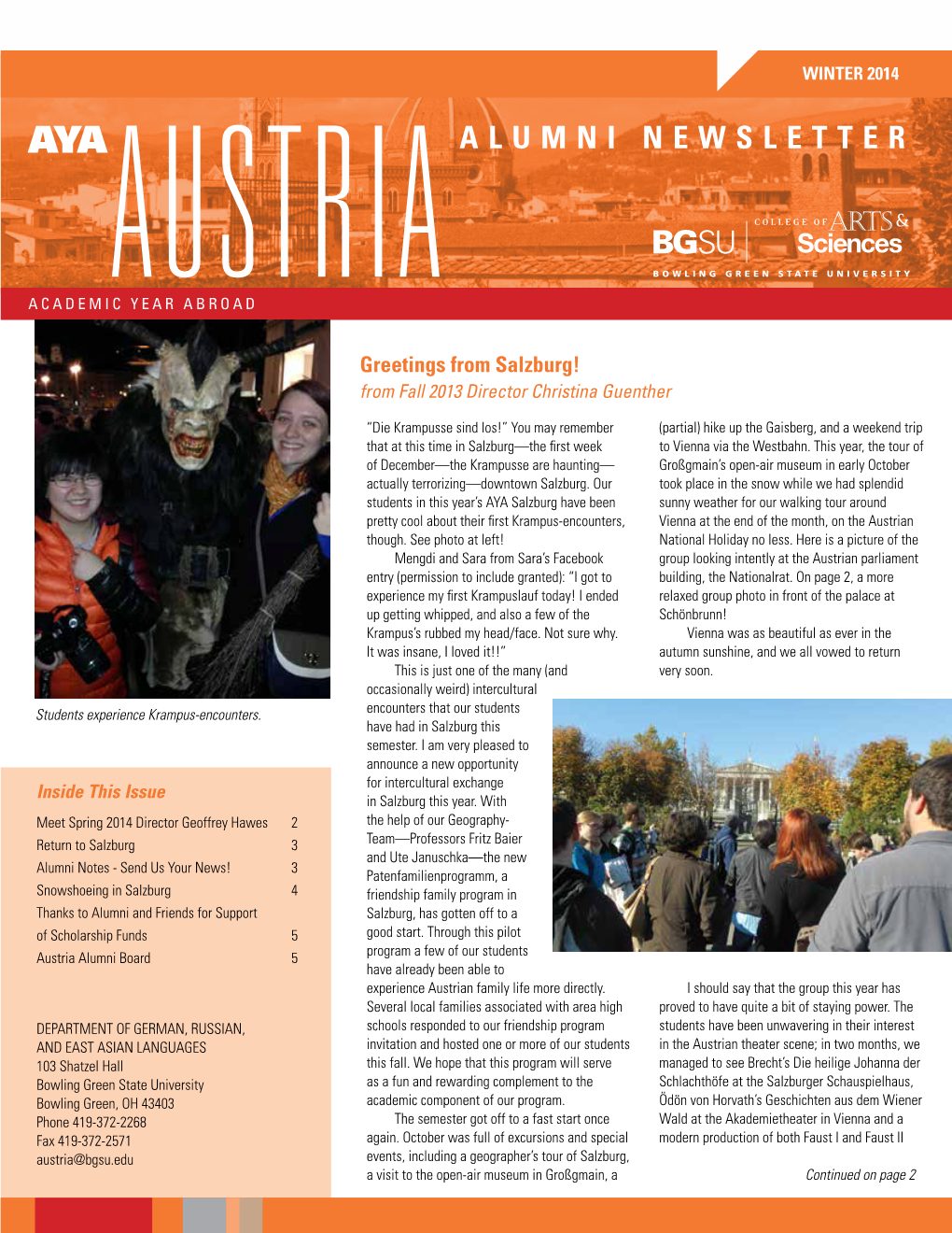 Austriaalumni Newsletter