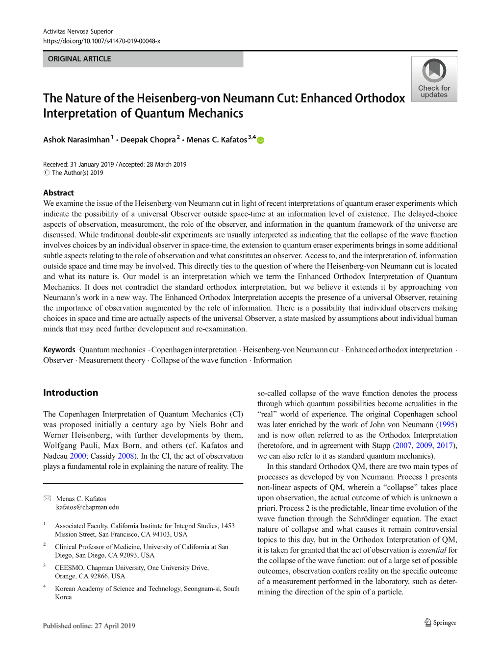 The Nature of the Heisenberg-Von Neumann Cut: Enhanced Orthodox Interpretation of Quantum Mechanics