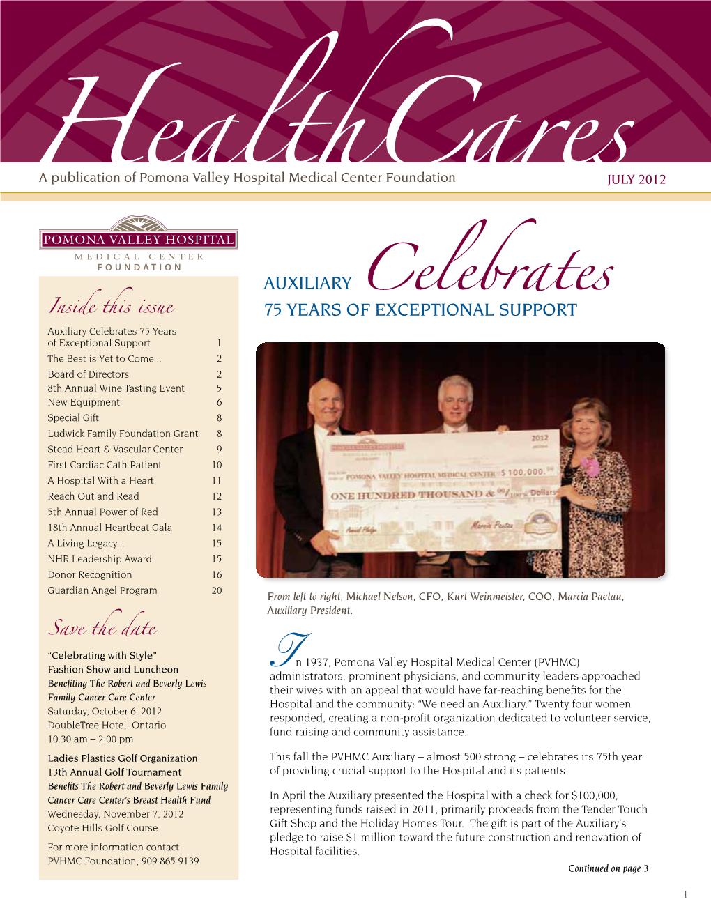 Healthcares July 2012 Publication
