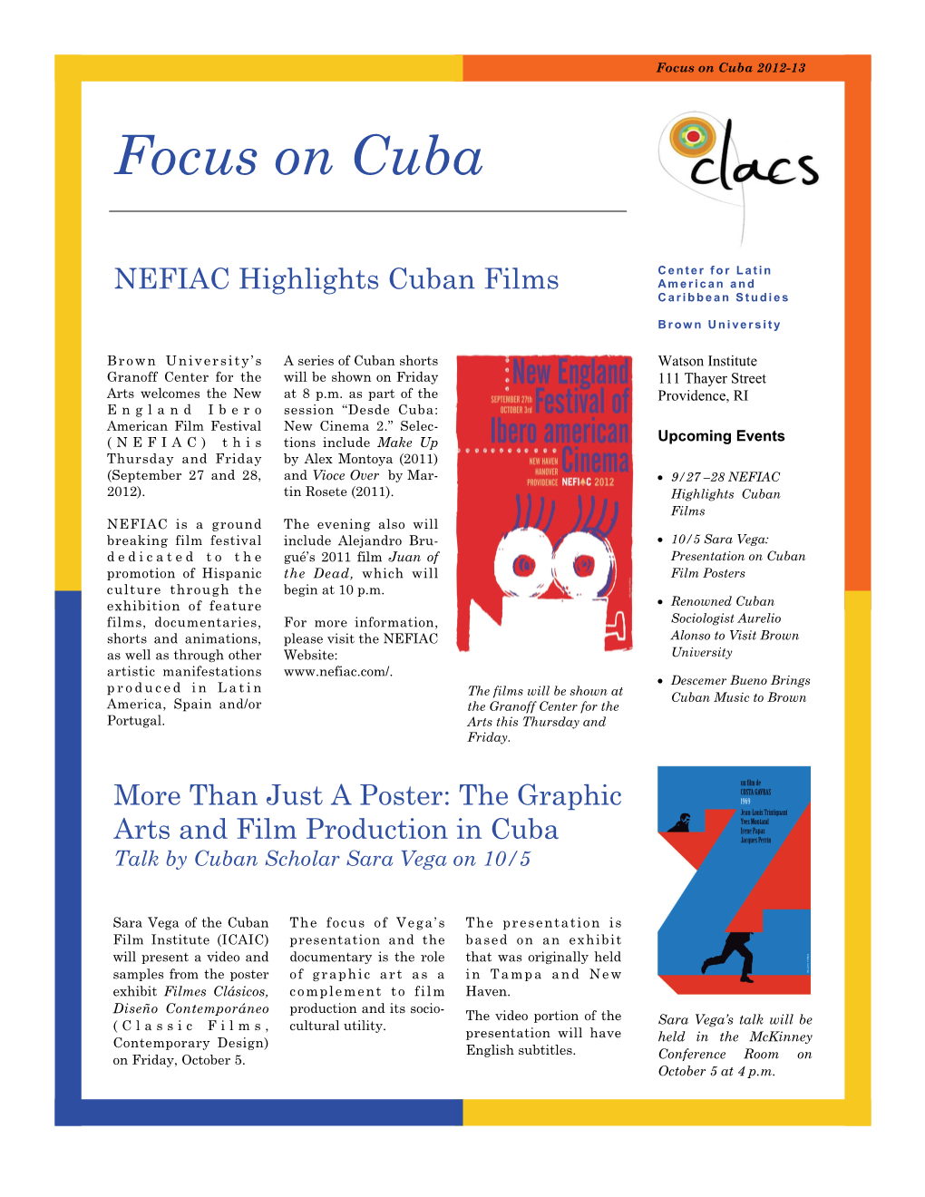 Focus on Cuba 2012-13