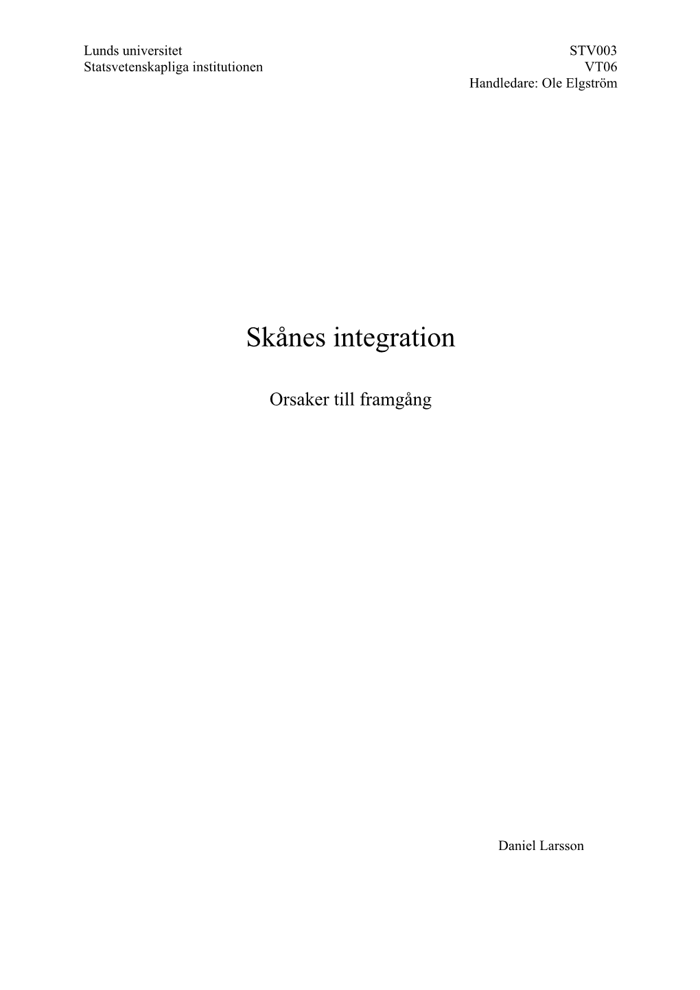 Skånes Integration