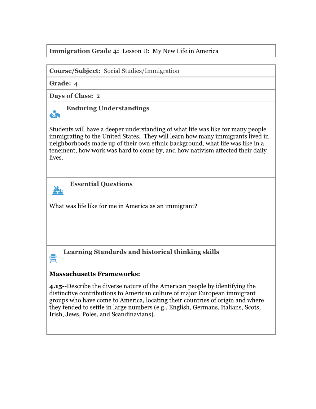 Daily Lesson Plan Template