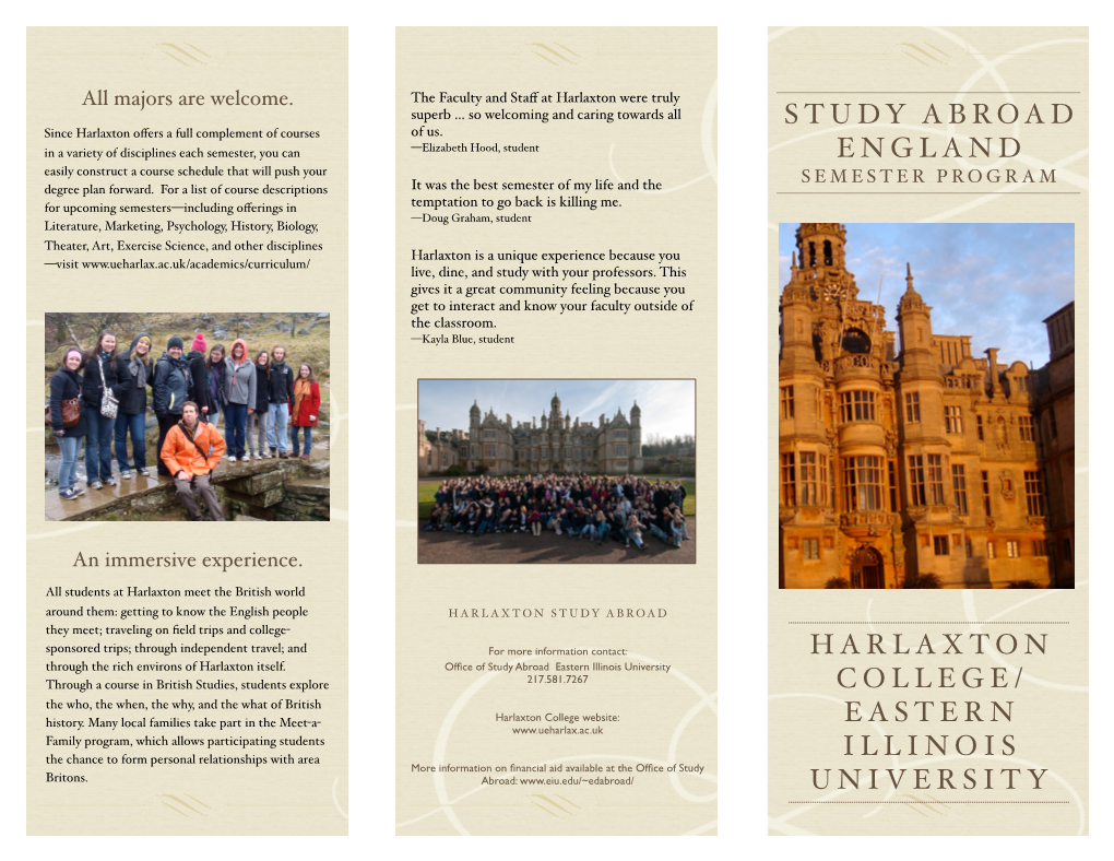 Harlaxton Semester Brochure