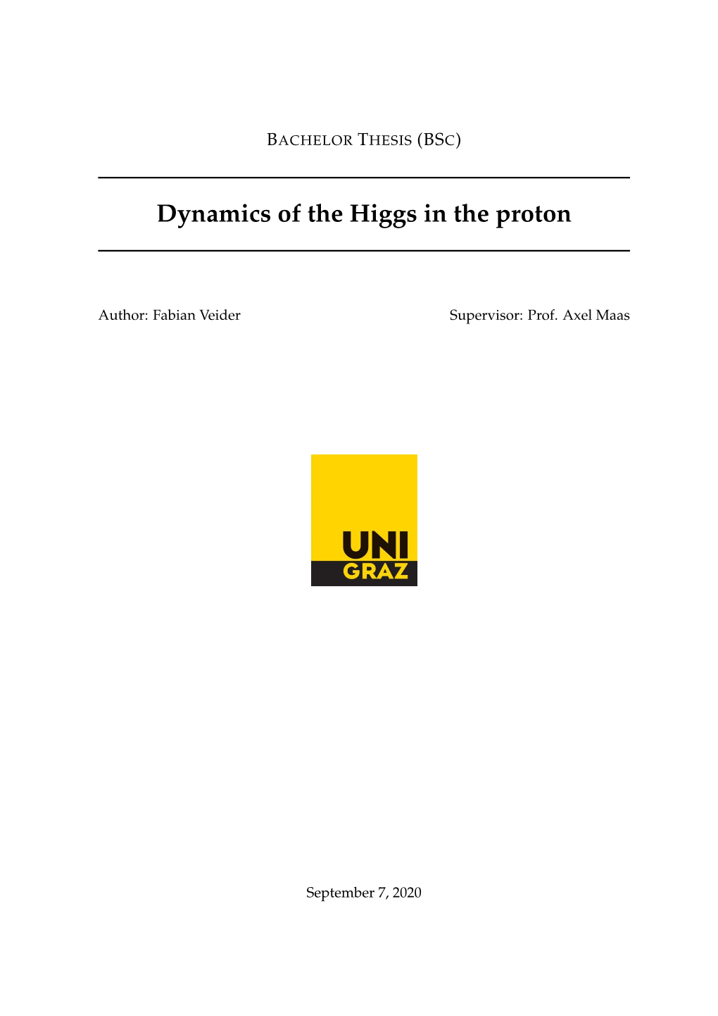 Dynamics of the Higgs in the Proton