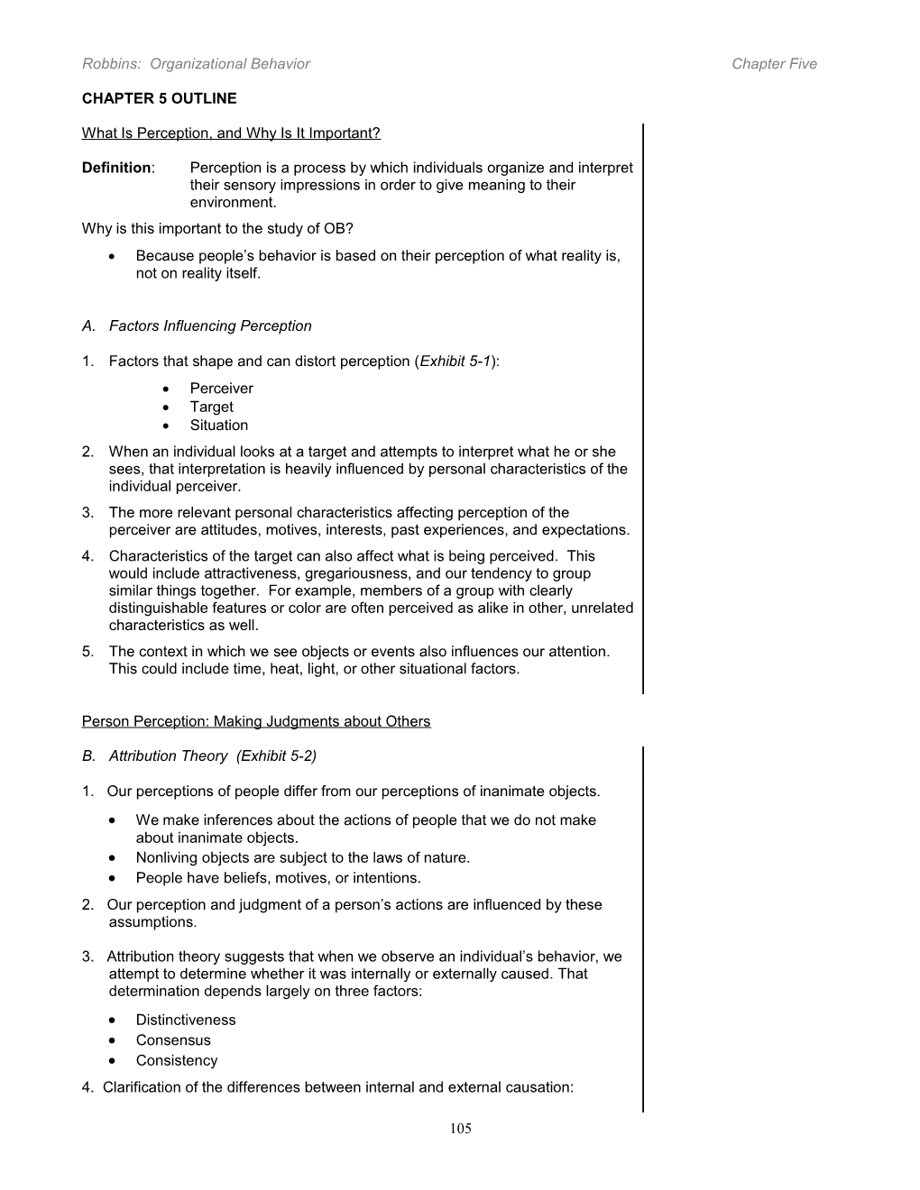 Chapter 5 Outline Perception And Individual Decision Making