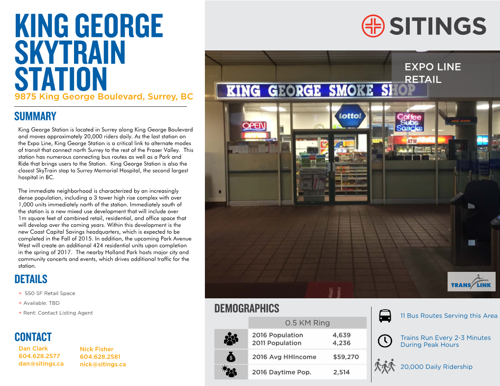 King George Skytrain Station