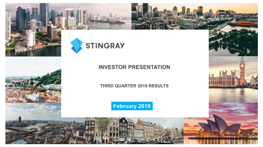 INVESTOR PRESENTATION February 2019