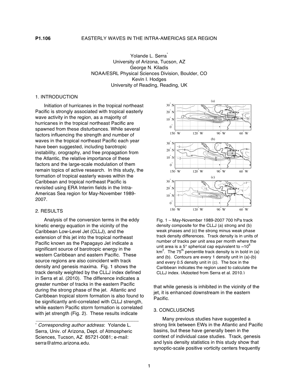 1 P1.106 Easterly Waves in the Intra-Americas Sea Region