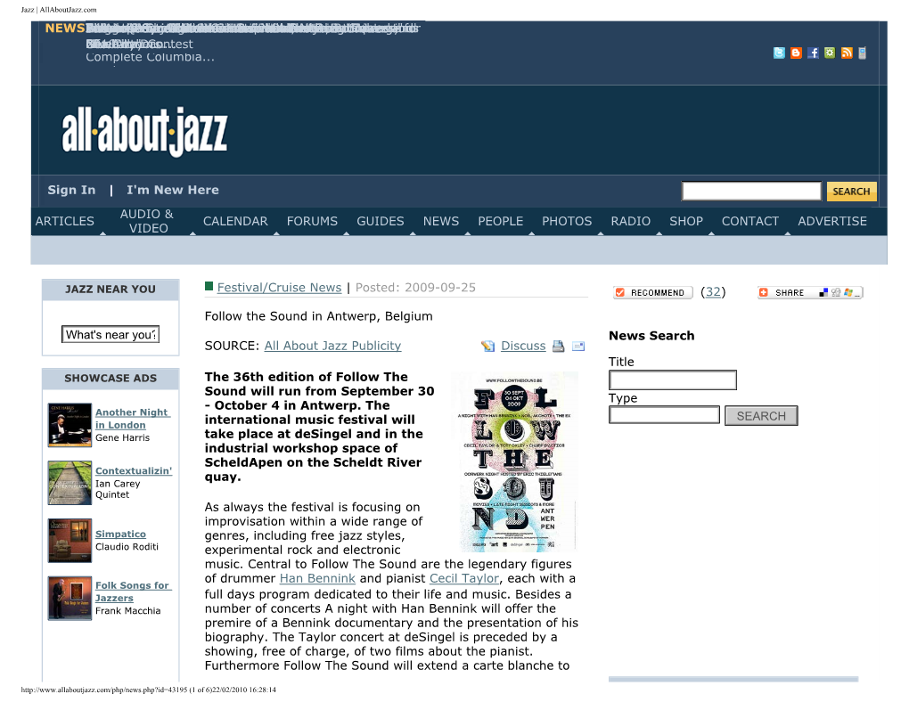 Jazz | Allaboutjazz.Com
