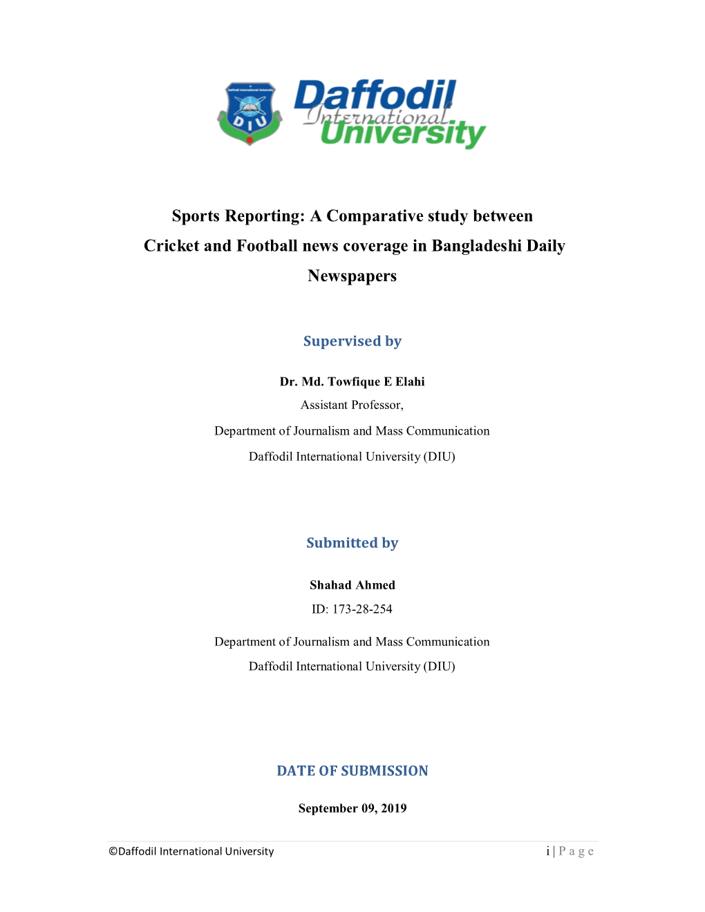 A Comparative Study Between Cricket and Football News Coverage in Bangladeshi Daily Newspapers