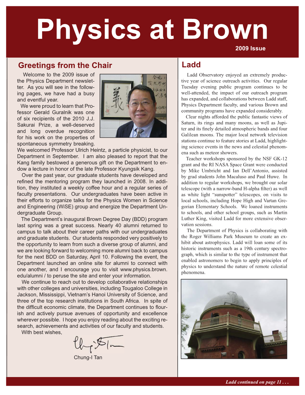 2009 Newsletter