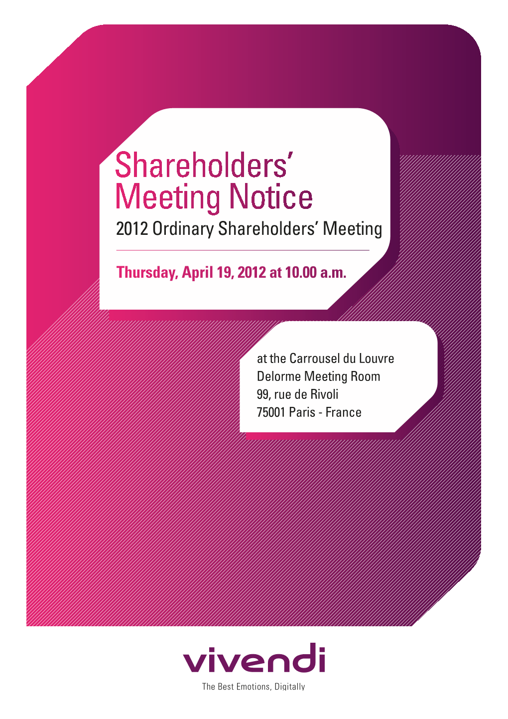 2012 Ordinary Shareholders' Meeting
