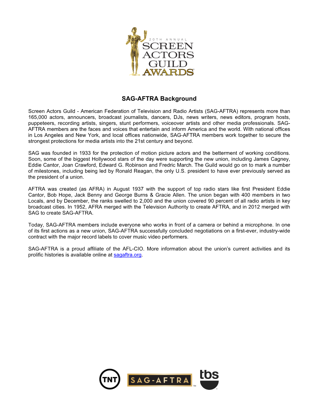 SAG-AFTRA Background