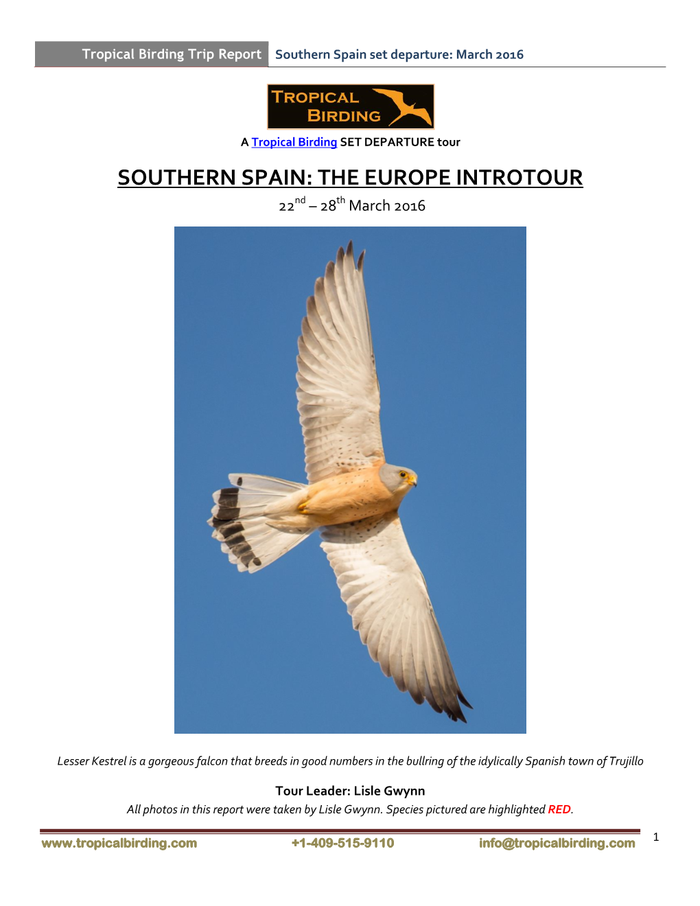 Southern Spain Set Departure: March 2016