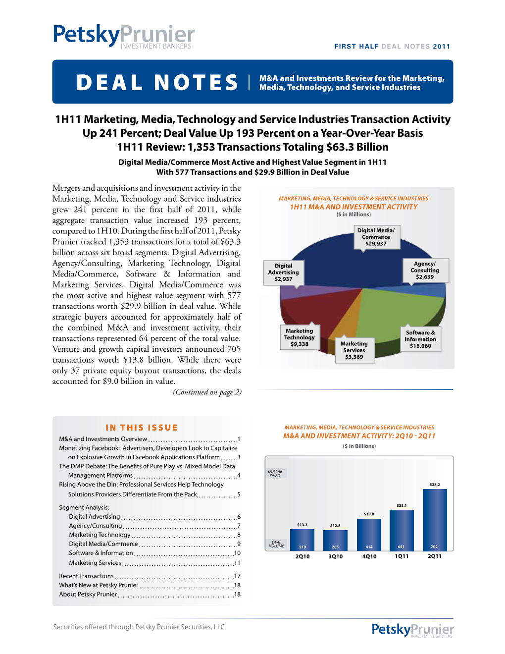 Deal Notes 2011