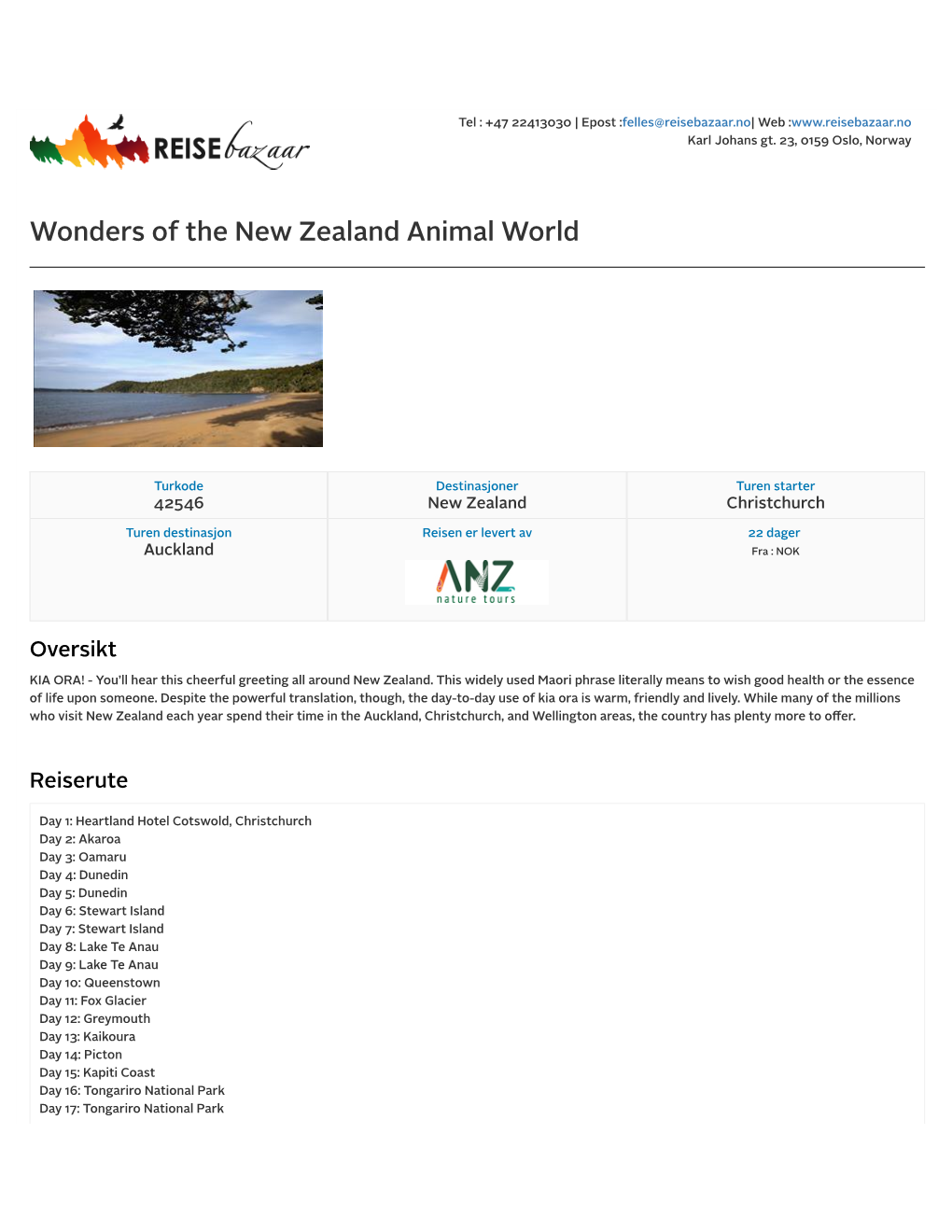 Wonders of the New Zealand Animal World