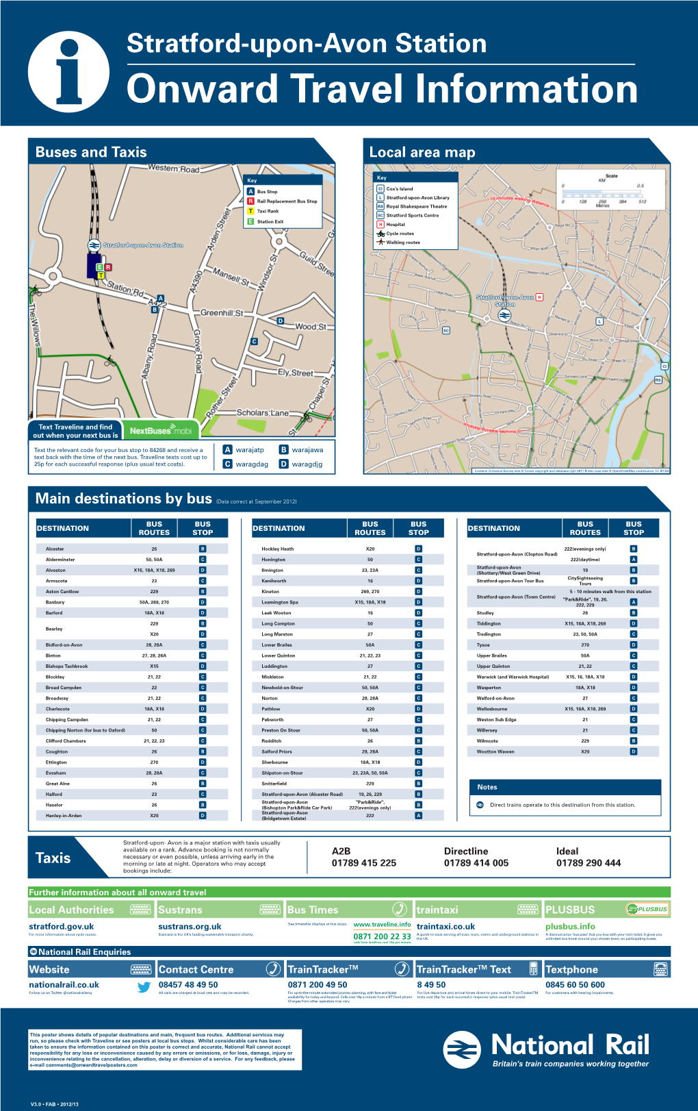 Local Area Map Buses and Taxis Taxis