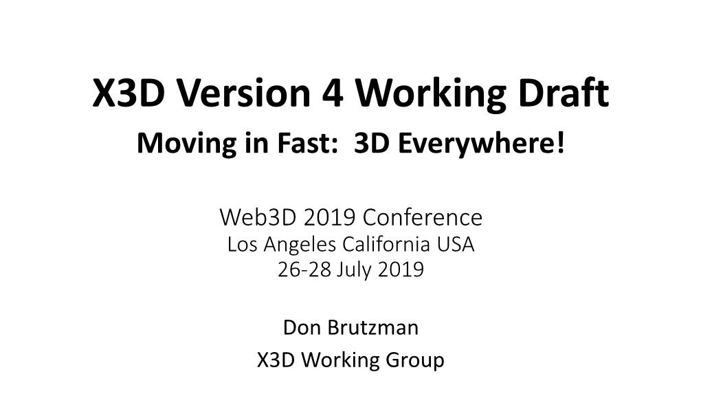 Web3d 2019, Los Angeles California