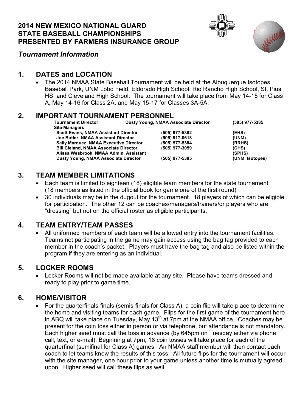 2014 New Mexico National Guard State Baseball Championships Presented by Farmers Insurance Group