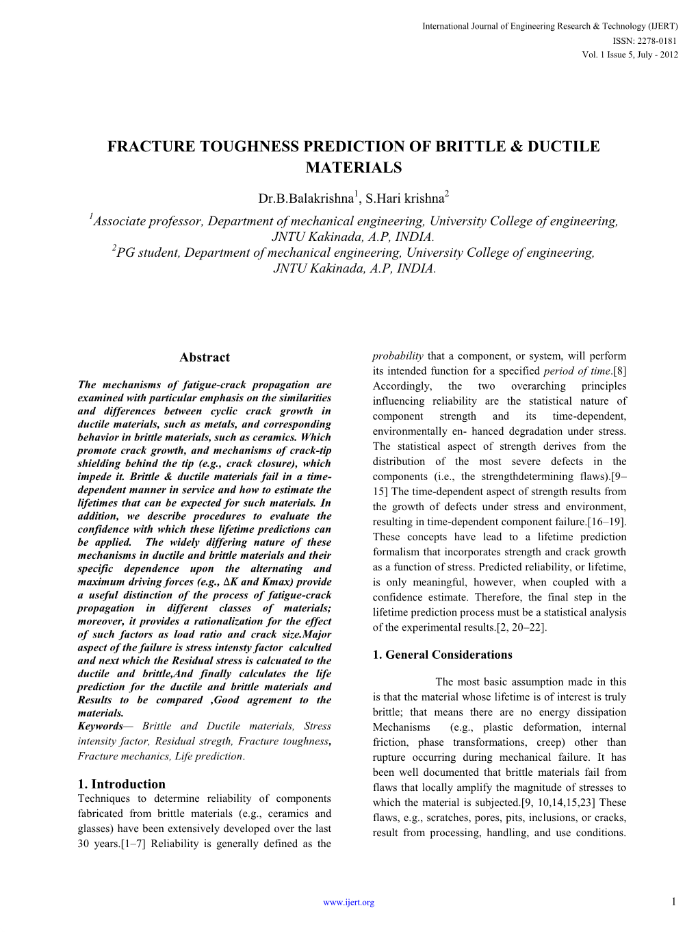 Fracture Toughness Prediction of Brittle & Ductile Materials