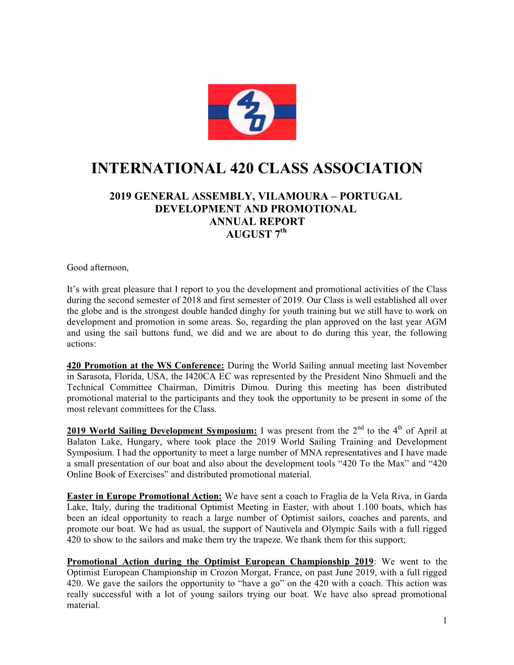 International 420 Class Association