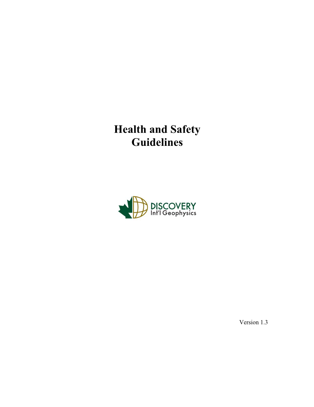 Health and Safety Guidelines