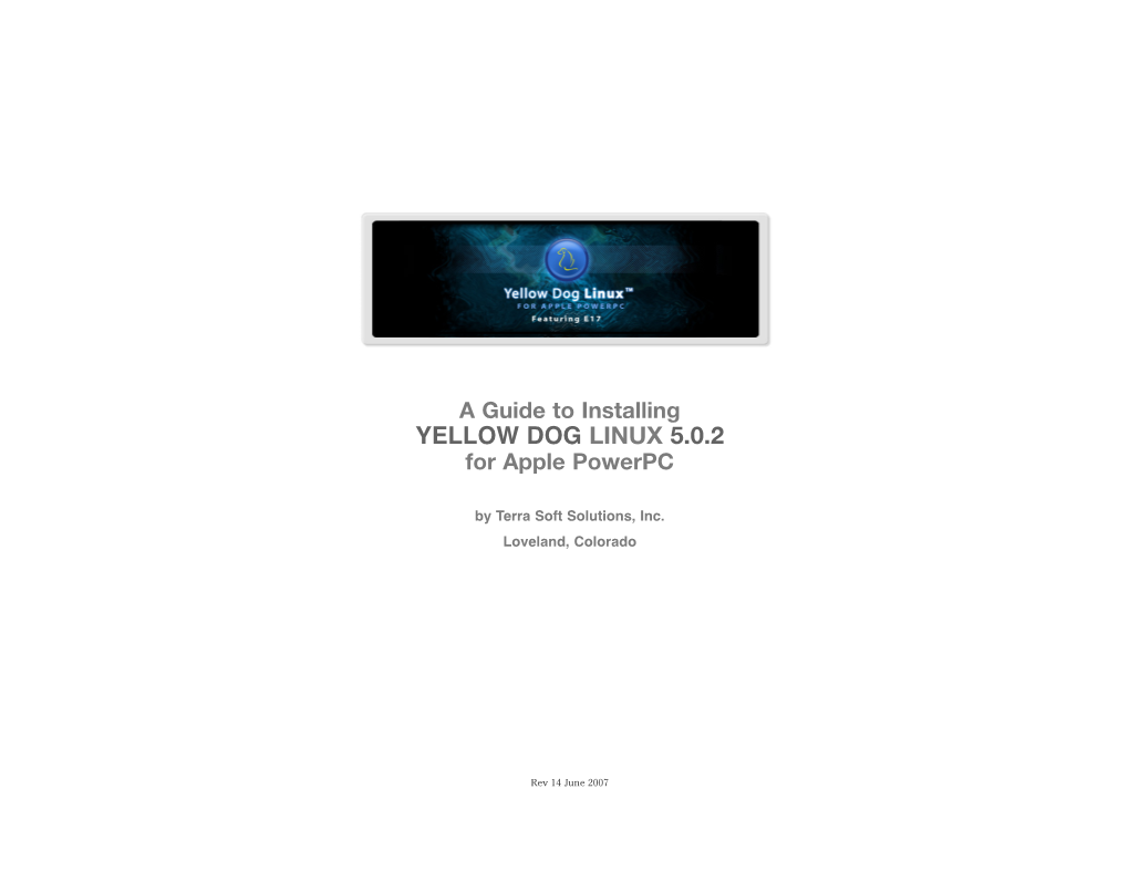 YELLOW DOG LINUX 5.0.2 for Apple Powerpc