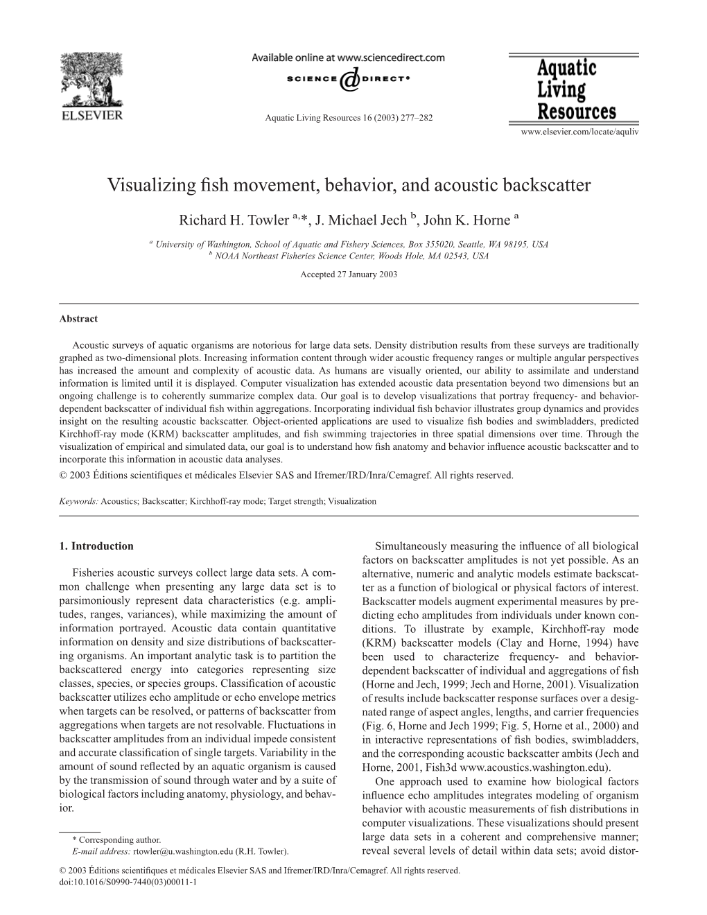 Visualizing Fish Movement, Behavior, and Acoustic Backscatter