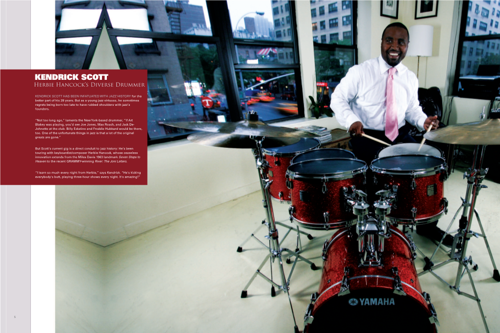 KENDRICK SCOTT Herbie Hancock’S Diverse Drummer