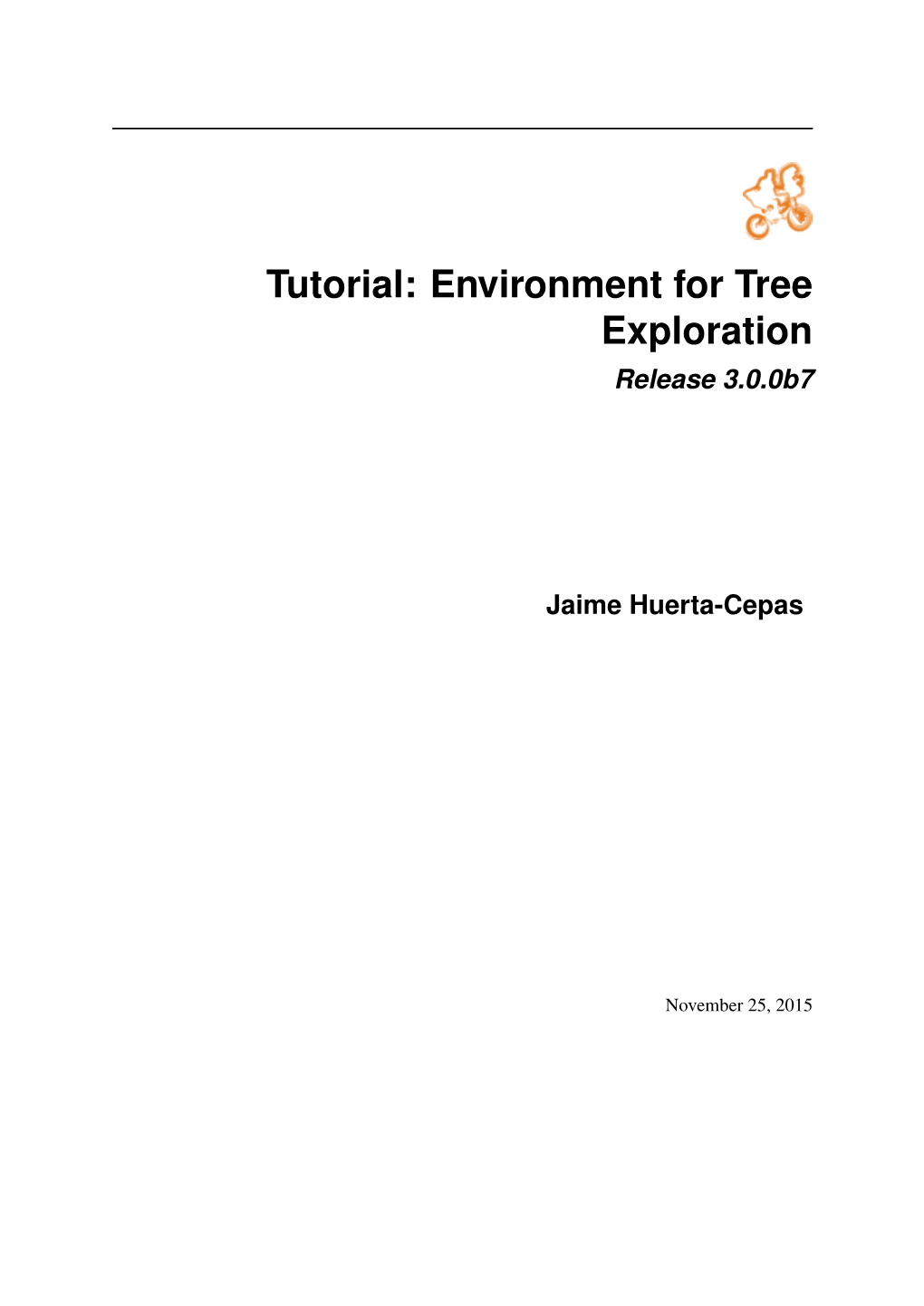 Tutorial: Environment for Tree Exploration Release 3.0.0B7