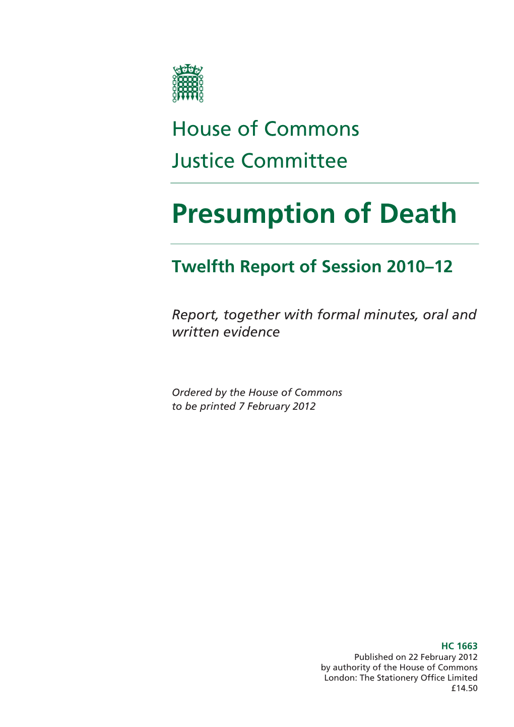 Presumption of Death