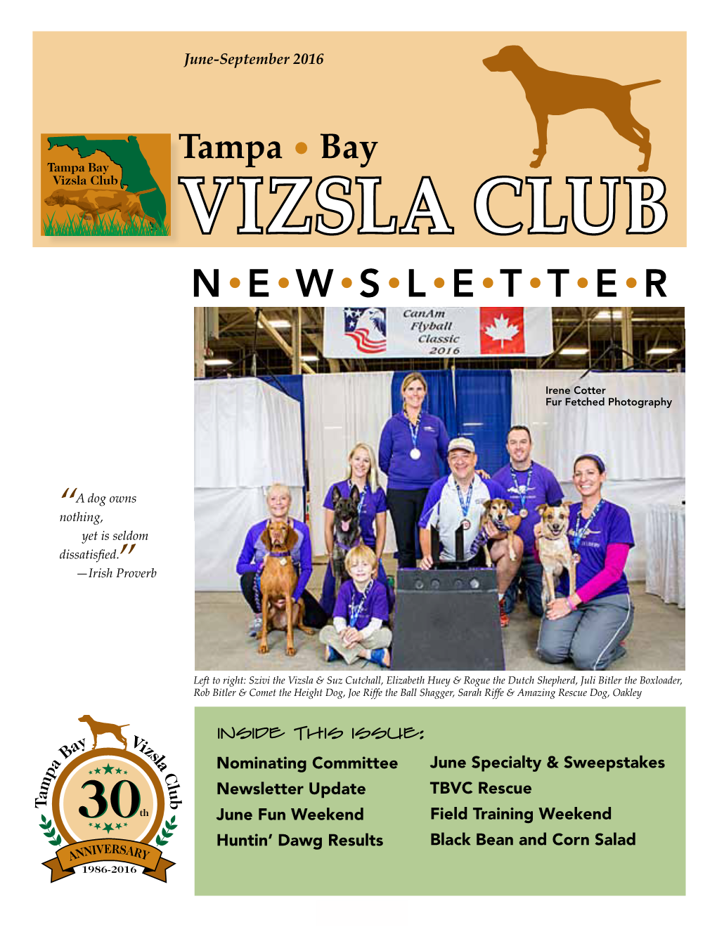 The Tampa Bay Vizsla Club for the Period of January 1, 2017 to December 31, 2017