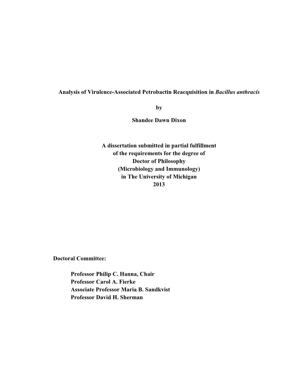 Analysis of Virulence-Associated Petrobactin Reacquisition in Bacillus Anthracis