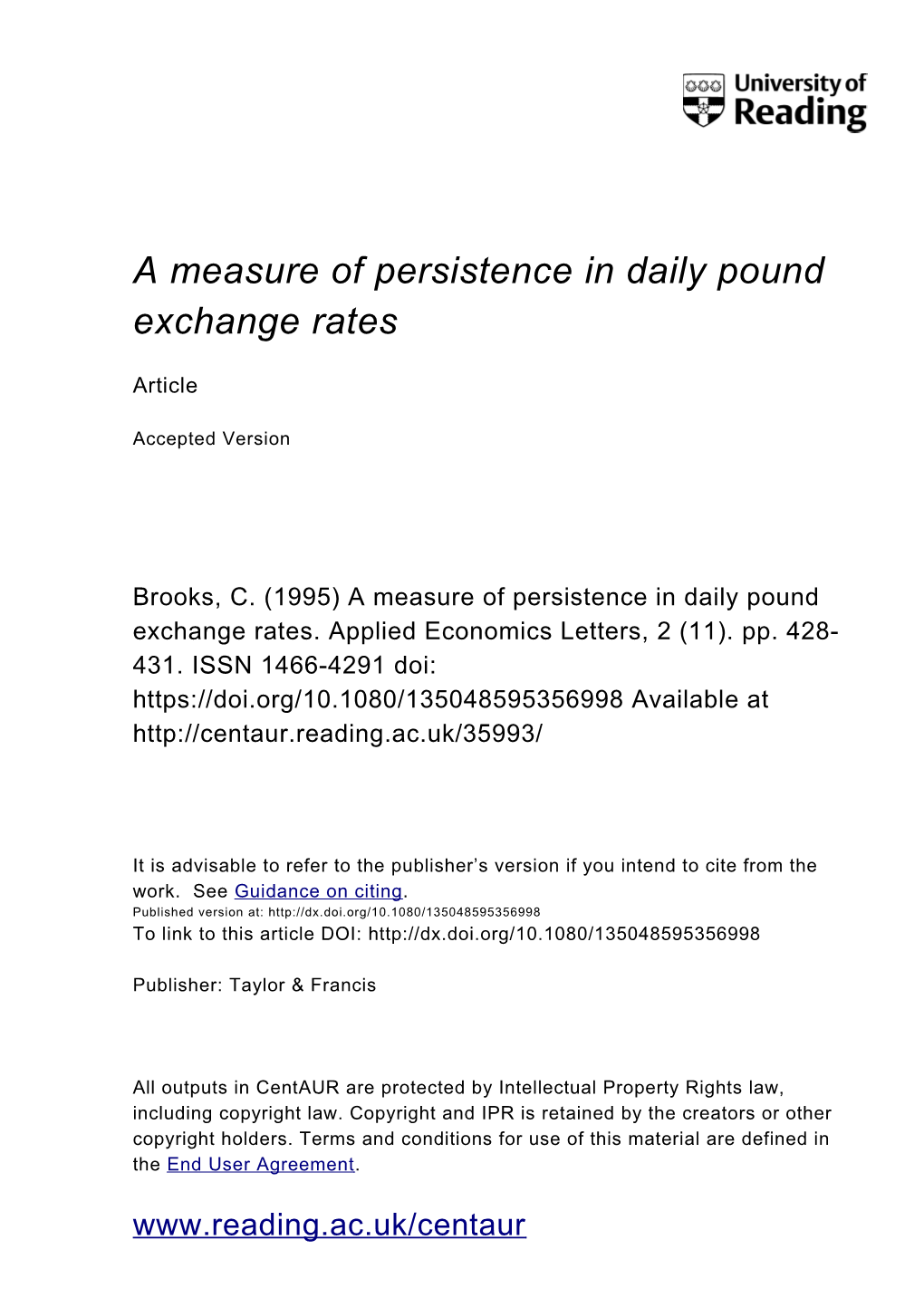 5.2.13 the Hurst Exponent and Rescaled Range Analysis